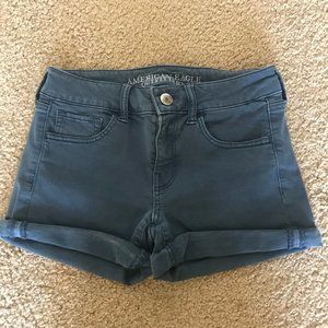 AEO Women's Blue Midi Super Stretch Shorts